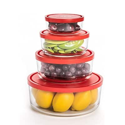 Bormioli Rocco Gelo 4pc Storage Container Set - 8.25 oz., 20.25 oz., 37.25 oz. & 81 oz.