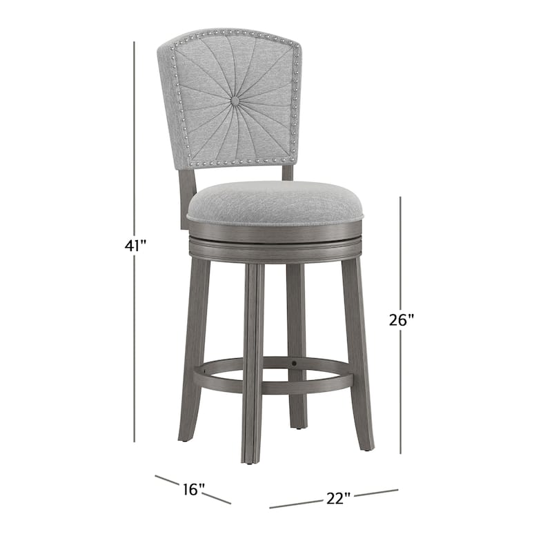 Hillsdale Santa Clara II Swivel Stool, Antique Gray