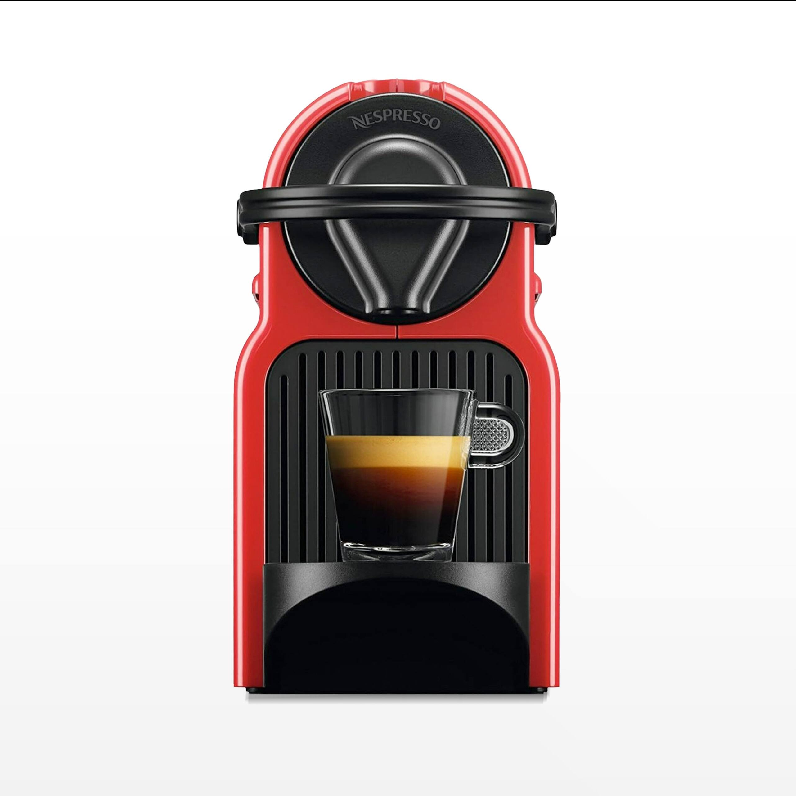 Nespresso Inissia Espresso Machine (24 oz., Red) w/ Capsules (14