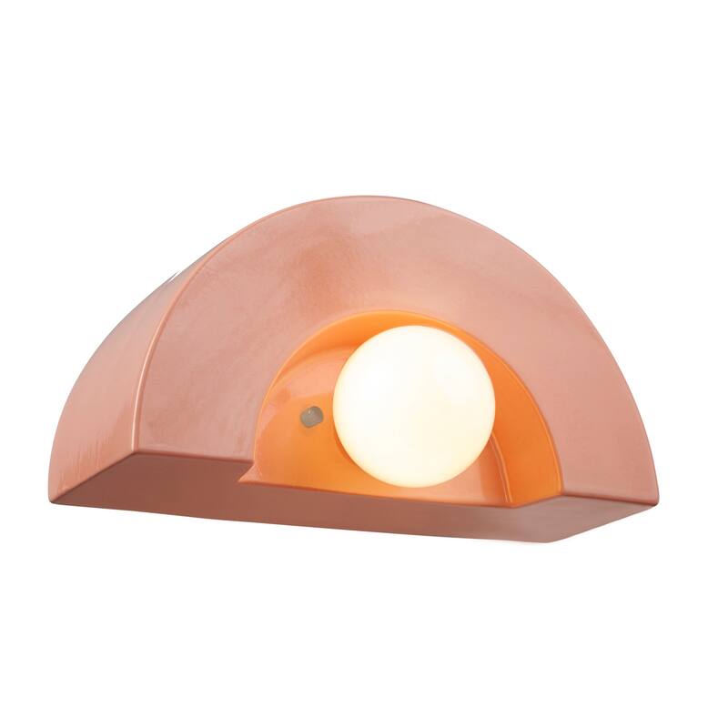 Ceramic Crescent Wall Sconce - Gloss Blush