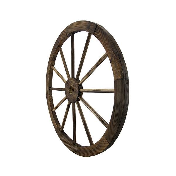 Shop 24 Inch Diameter Wooden Wagon Wheel Decorative Wall Hanging