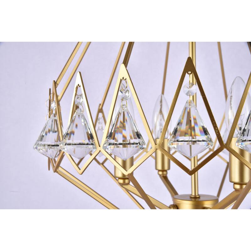 Bethel International LA22 Four Light Chandelier Gold - Exact Size
