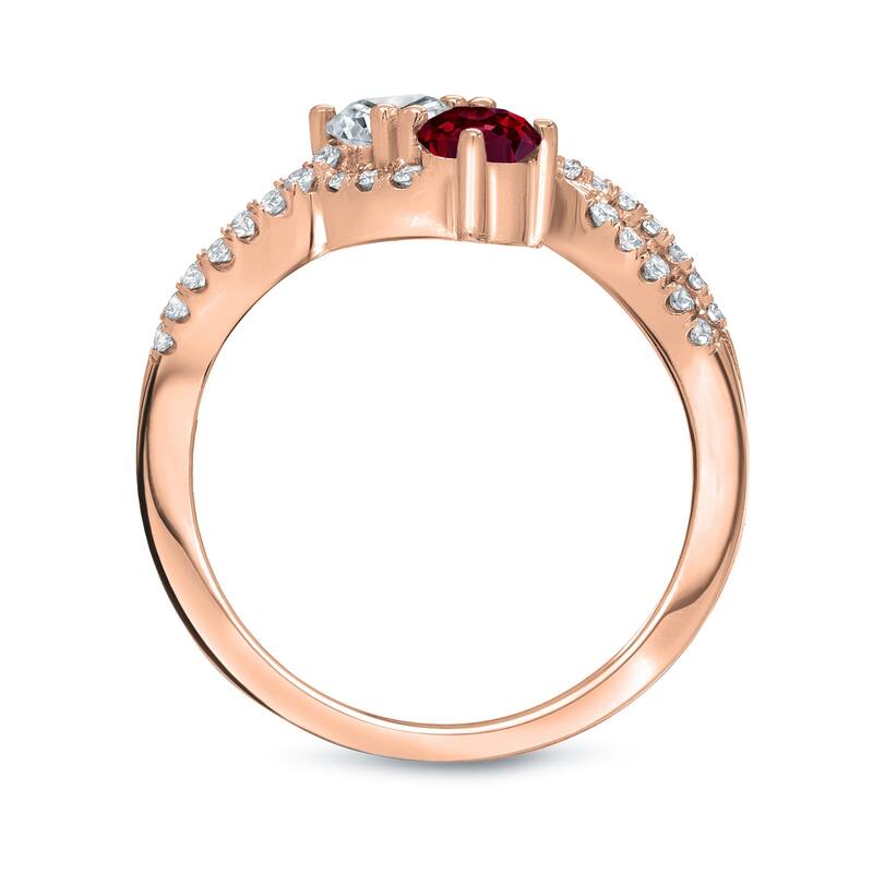 Auriya 14k Gold 2-Stone Ruby and Diamond Engagement Ring 1/2ct TGW 3/4ct TDW (G-H, SI1-SI2)
