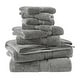 preview thumbnail 117 of 130, Madison Park Signature 800GSM Ultra-Soft 100% Cotton Absorbent Towel Set 8-Piece - Grey