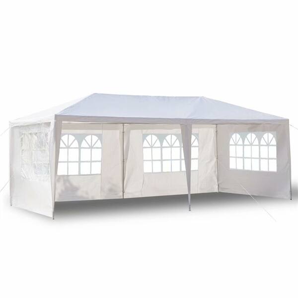slide 11 of 11, 3 x 6m Four Sides Waterproof Tent with Spiral Tubes White White