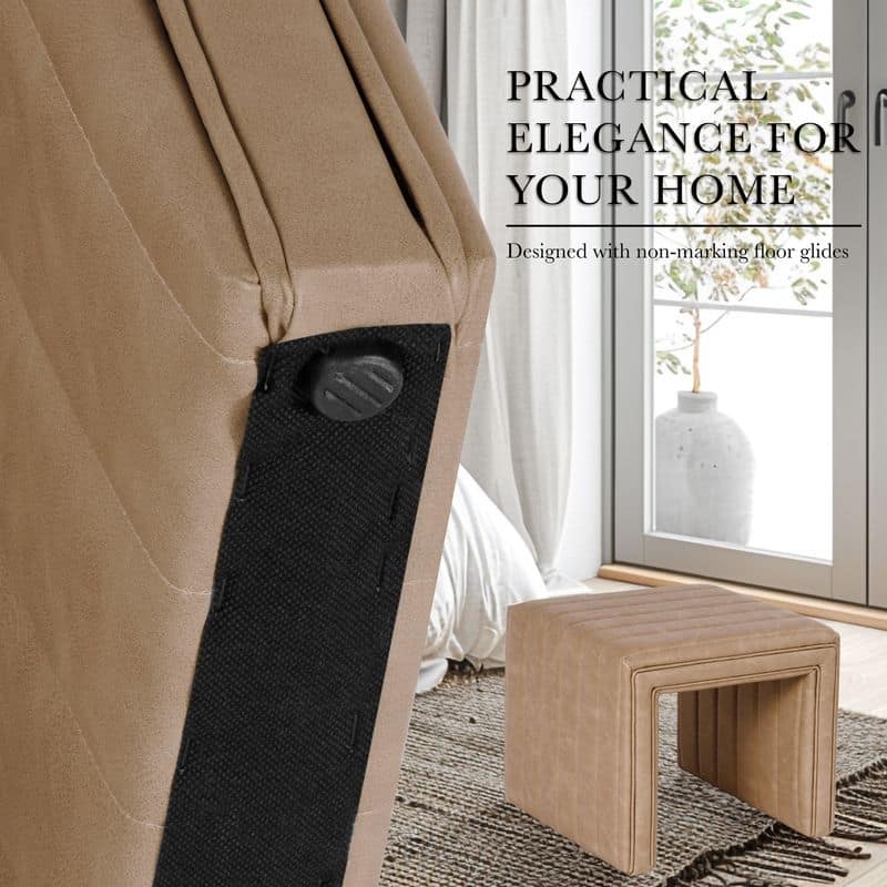 HomePop Modern Channel Ottoman