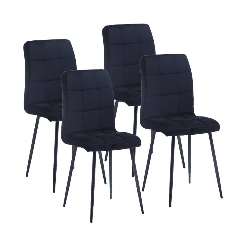 Porthos Home Pacie Dining Room Chairs Set Of 4, Velvet And Iron Legs