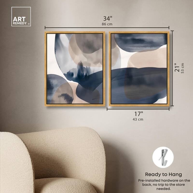 Rust and Noir Canvas Set of 2 by Art Remedy