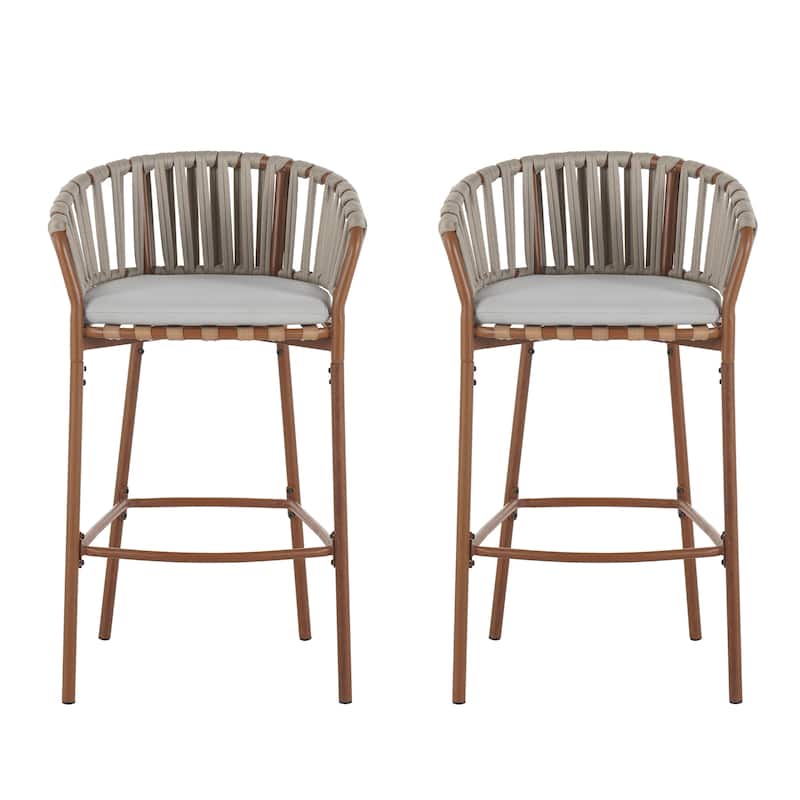 Christopher Knight Home - Marlow Outdoor Iron Barstool (Set of 2)