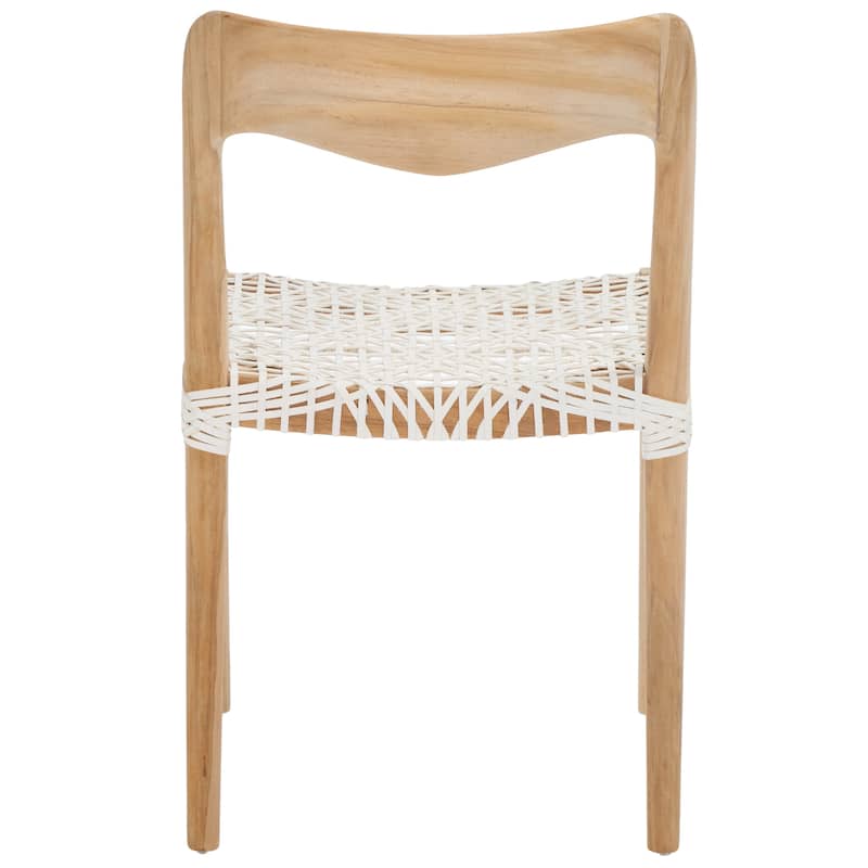 SAFAVIEH Cleta Leather 31" Dining Chair - 21" W x 18" D x 31" H - 20Wx18Dx31H