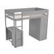 preview thumbnail 24 of 32, Wood Twin Size Loft Bed with Wardrobes and 2-Drawer Desk with Cabinet