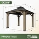 preview thumbnail 41 of 62, Aoxun Outdoor Cedar Wood Gazebo with Double Hardtop Roof