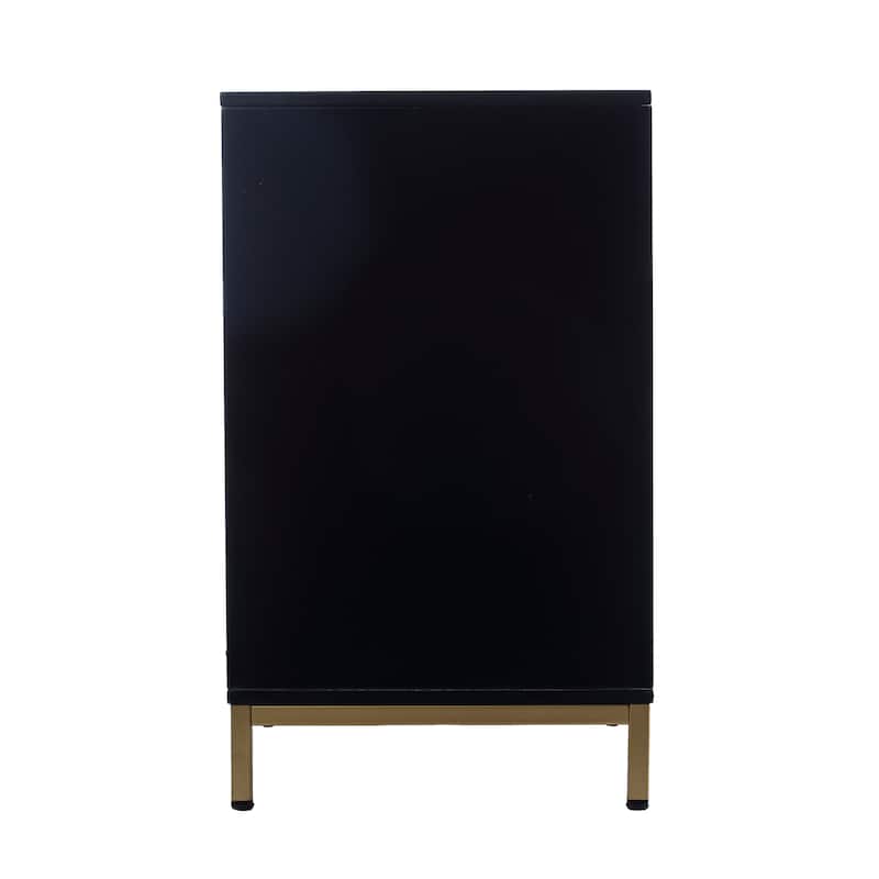 SEI Furniture Daltaire Contemporary Media TV Stand with Electric Fireplace Insert and Storage