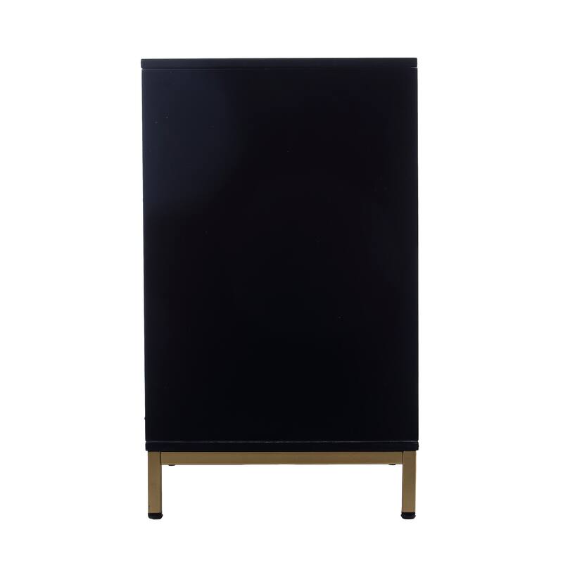SEI Furniture Daltaire Contemporary Media TV Stand with Electric Fireplace Insert and Storage