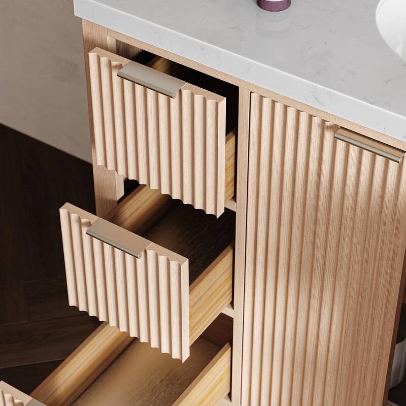 Ariel P36RCQOVO Milan 36" Free Standing Single Oval Basin Vanity Set