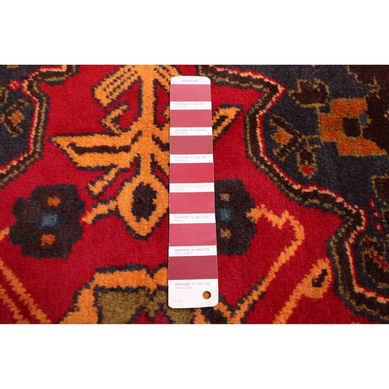 ECARPETGALLERY Hand-knotted Teimani Red Wool Rug - 3'6 x 6'9