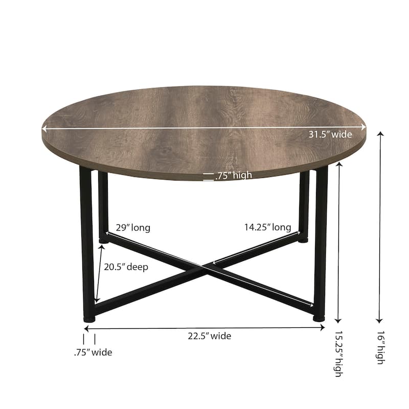 Household Essentials Round Coffee Table - 31.5"