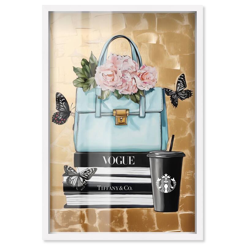Golden Era of Glam Books Shadowbox by Art Remedy - White - 24" x 36"