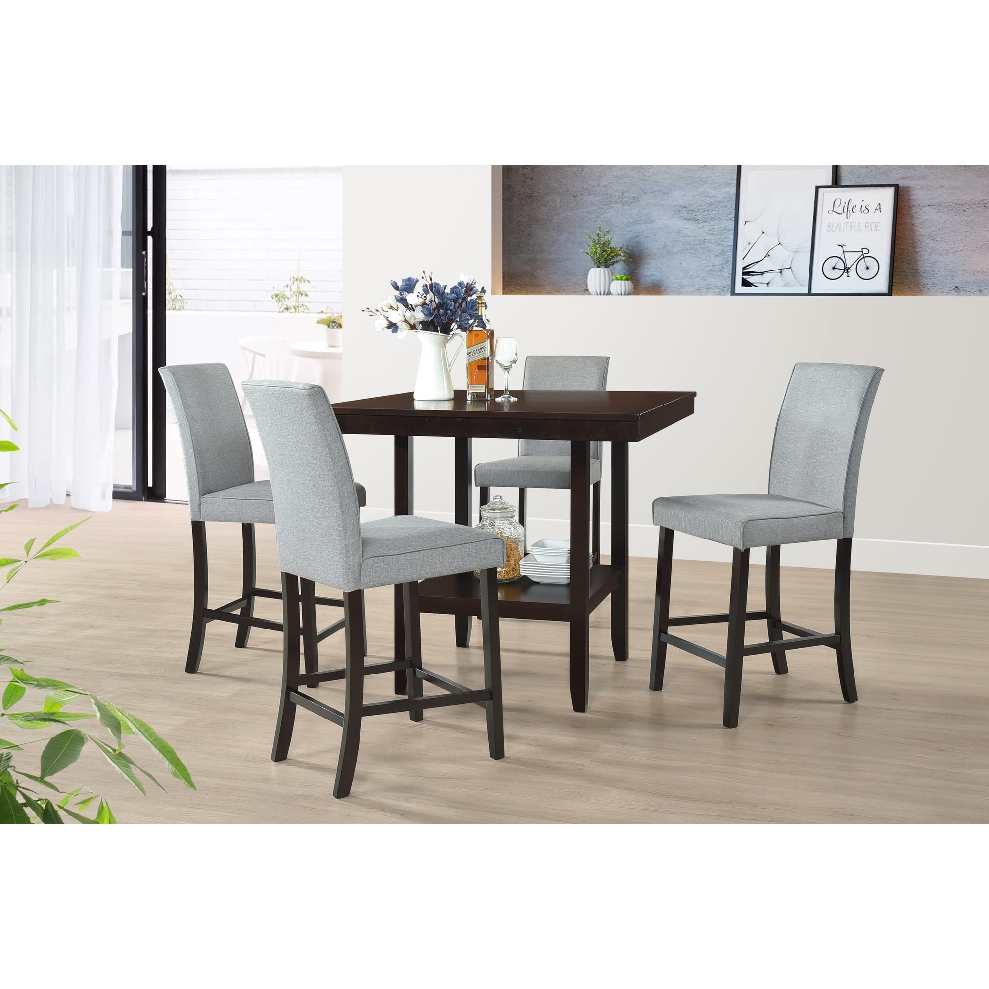 Macon 5-pieces Counter Height Dining Table and Chair