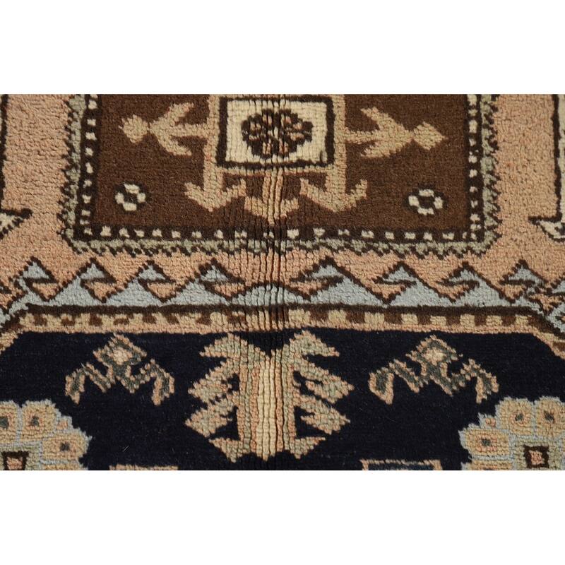 Tribal Ardebil Persian Vintage Area Rug Handmade Wool Carpet - 6'7" x 10'3"