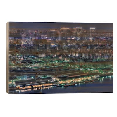 Tokyo Print On Wood by Tomoshi Hara - Multi-Color