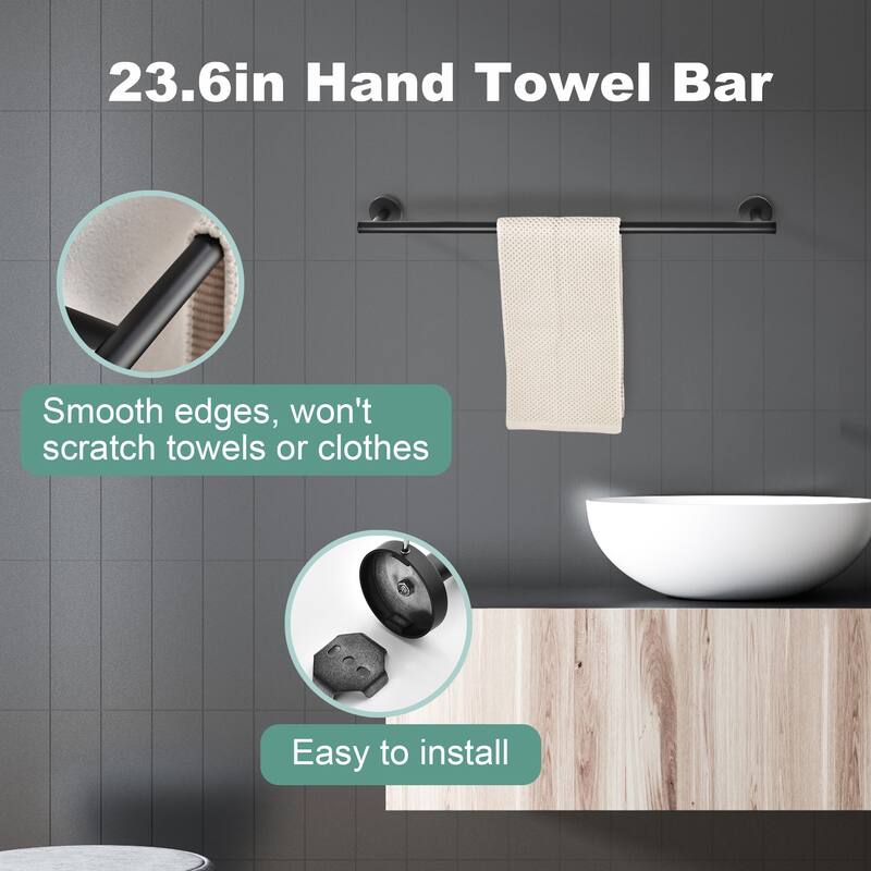 12-PCS Stainless Steel Bathroom Accessories Set Wall Mounted,Round Shape