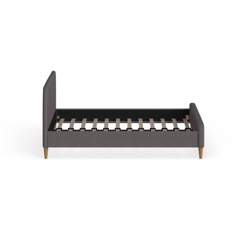 Mid-Century Fabric Upholstered Platform Bed by Baxton Studio