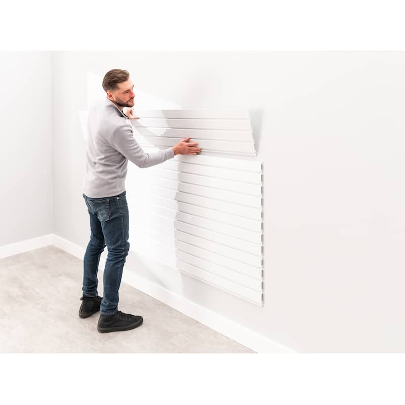 NewAge Products 40 sq ft. PVC Slatwall (Pack of 6)