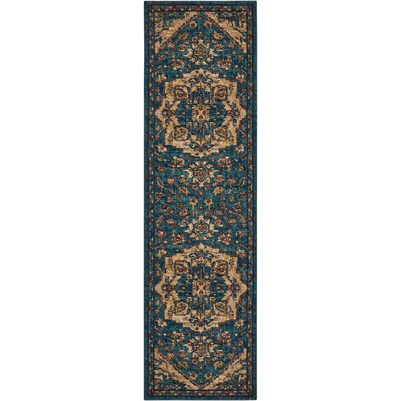 Nourison Nourison 2020 Bordered Area Rug - 2' 3" x 8' - Teal - Runner