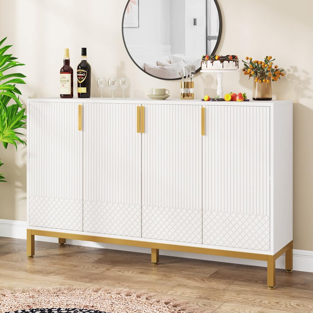 Buffet Cabinet with Storage, 59 Inch Sideboard Cabinet