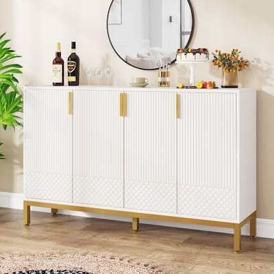 Buffet Cabinet with Storage, 59 Inch Sideboard Cabinet - N/A