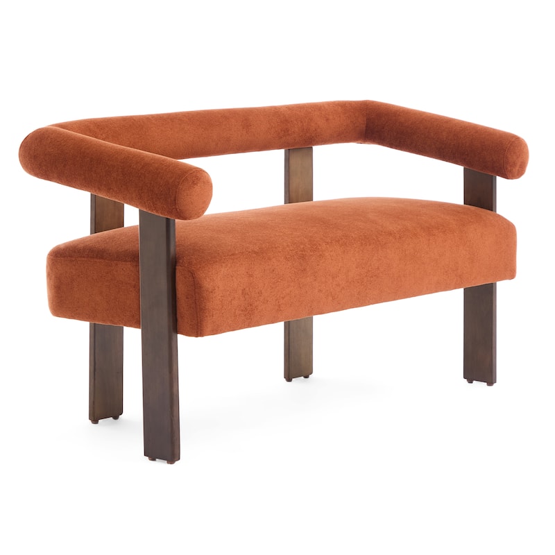 Christopher Knight Home - Loft Round armrest loveseat Rubber Wood