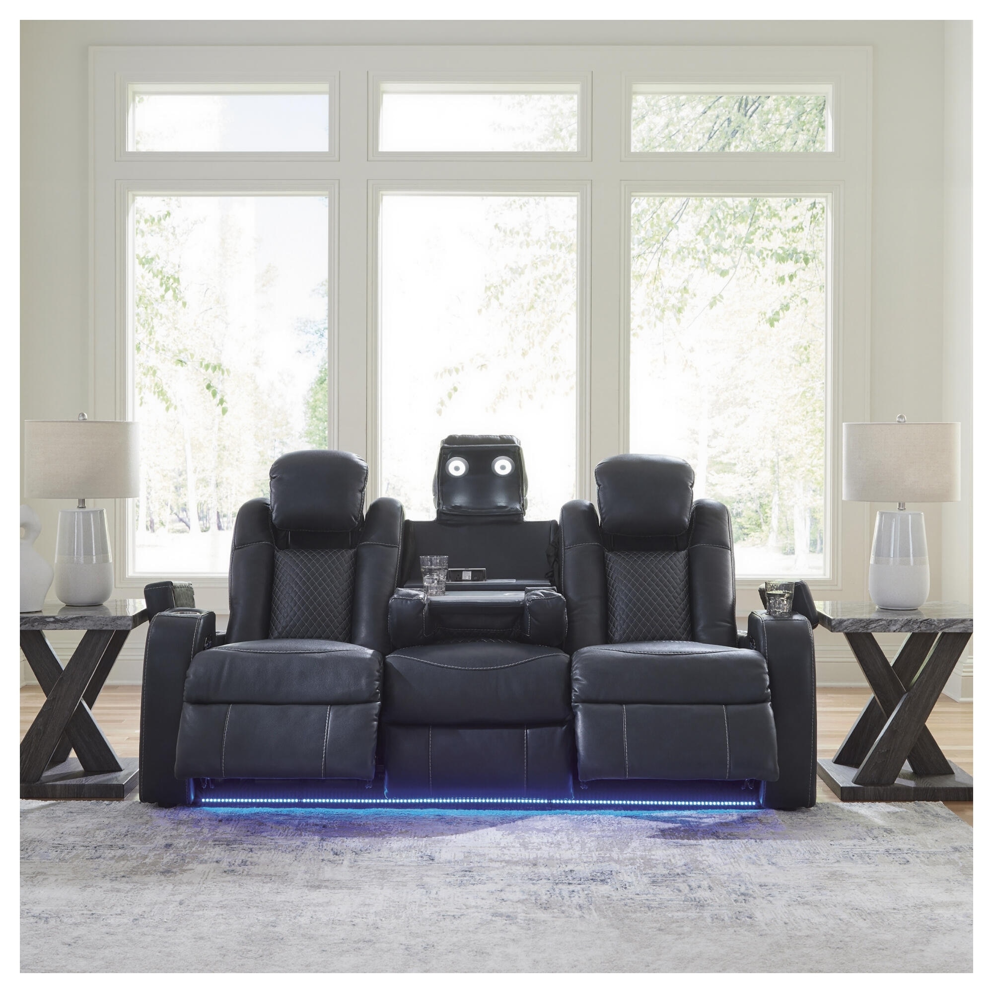 Signature Design by Ashley Fyne-Dyme Power Reclining Sofa - 85" W x 43" D x 43" H