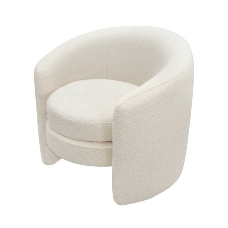 Boucle Upholstered Accent Chair (No Assembly)