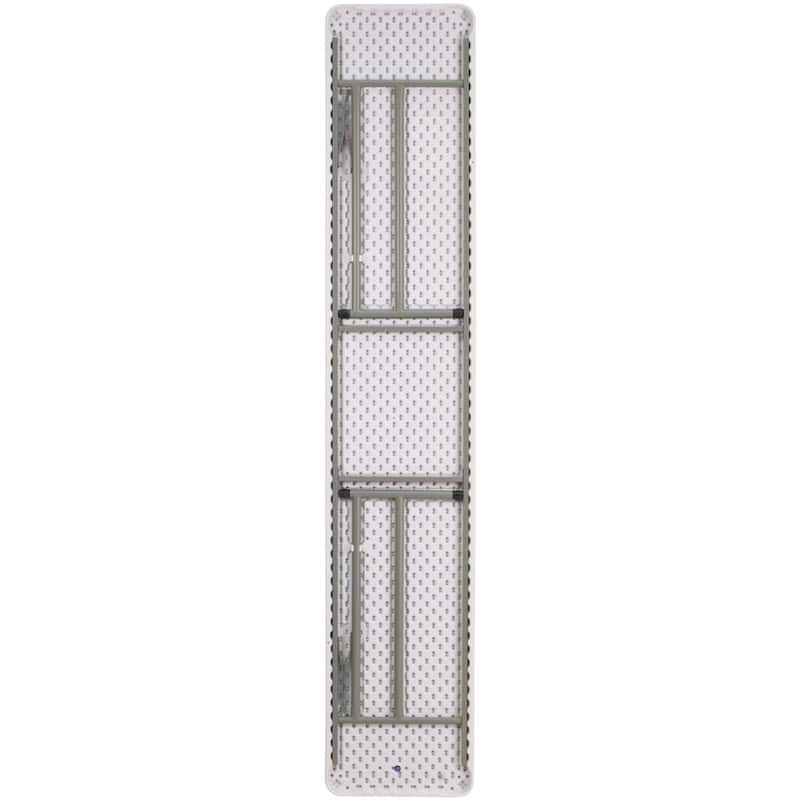 18"W x 96"L Plastic Folding Training Table with Granite White Surface