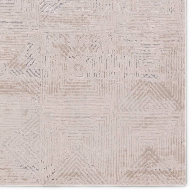 Loxen Geometric Light Gray/Silver Rug
