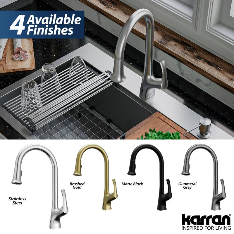 Karran Chantilly Touchless KKF375 Single Handle Pull Down Sprayer Kitchen Faucet