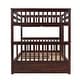 preview thumbnail 16 of 34, Full over Full Size Bunk Bed with Ladders, Solid Wood Kids Storage Bed Frame with 2-Storage Drawers for Bedroom, Walnut