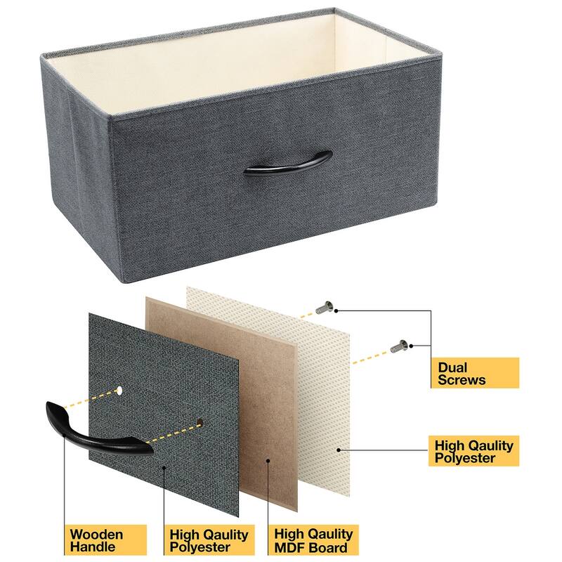 Modern Fabric and Metal 9-cubby Storage Tower