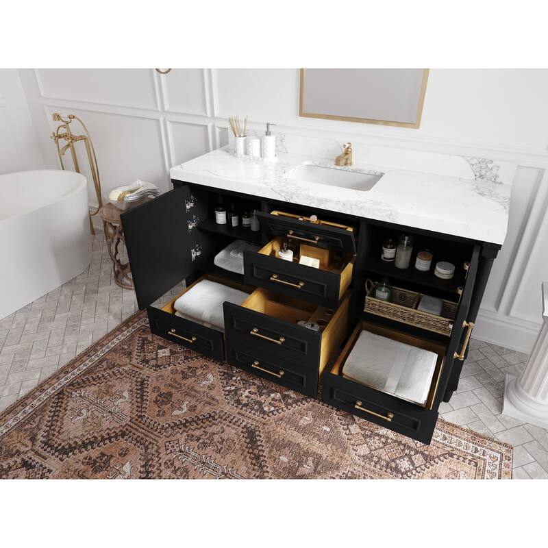 Willow Collections 60 in. W x 22 in. D Aberdeen Single Bowl Sink Bathroom Vanity with Countertop