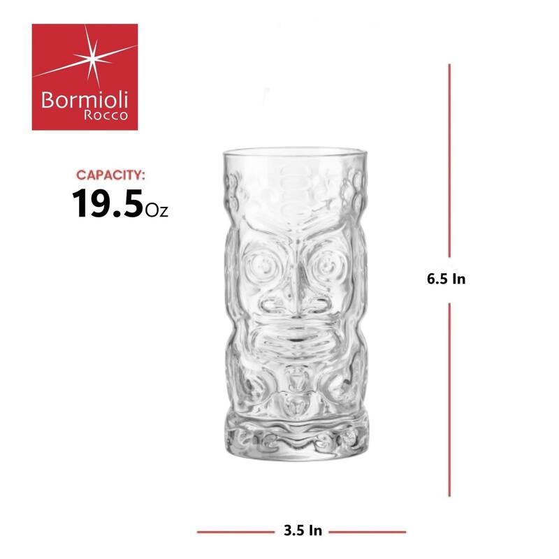 Bormioli Rocco Bartender TIKI Glass- Set of 4 - 19.5 oz