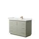 Option Light Green, Bronze Trim, White Quartz Top