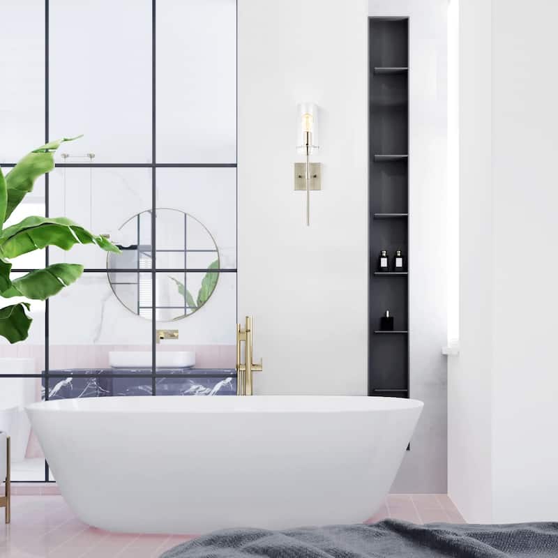 Light Society Montreal Clear Glass Wall Sconce