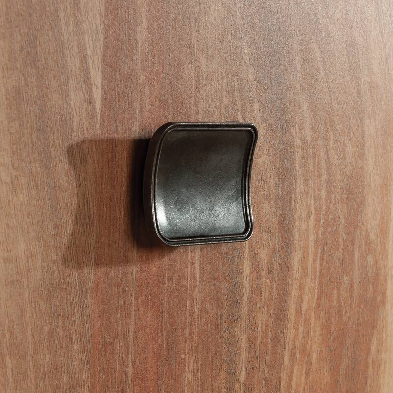 Wood Hutch with Hidden Storage, Brown - 59.96" W x 14.09" D x 42.21" H