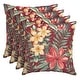 preview thumbnail 23 of 22, Arden Selections 16 x 16 in Outdoor Square Throw Pillow 4 Count - Ruby Clarissa Tropical