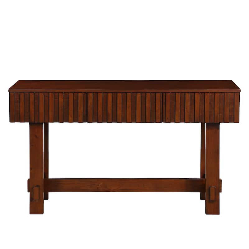 Console Table Hallway Tables with 3 Storage Drawers and Solid Wood Legs, Narrow Couch Tables Behind Sofa Entryway Table