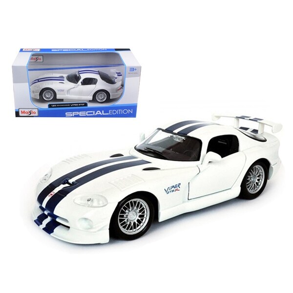 Dodge Viper Gt2 White 1 24 Diecast Model Car By Maisto