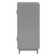 preview thumbnail 7 of 11, Grey Wooden Wardrobe Storage Armoires Cabinet with Hanging Rod and Doors - 31.5" x 19.7" x 43.4"(L x W x H)