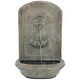 preview thumbnail 5 of 7, Sunnydaze Seaside Solar-Only Outdoor Wall Water Fountain - 27" -Florentine Stone