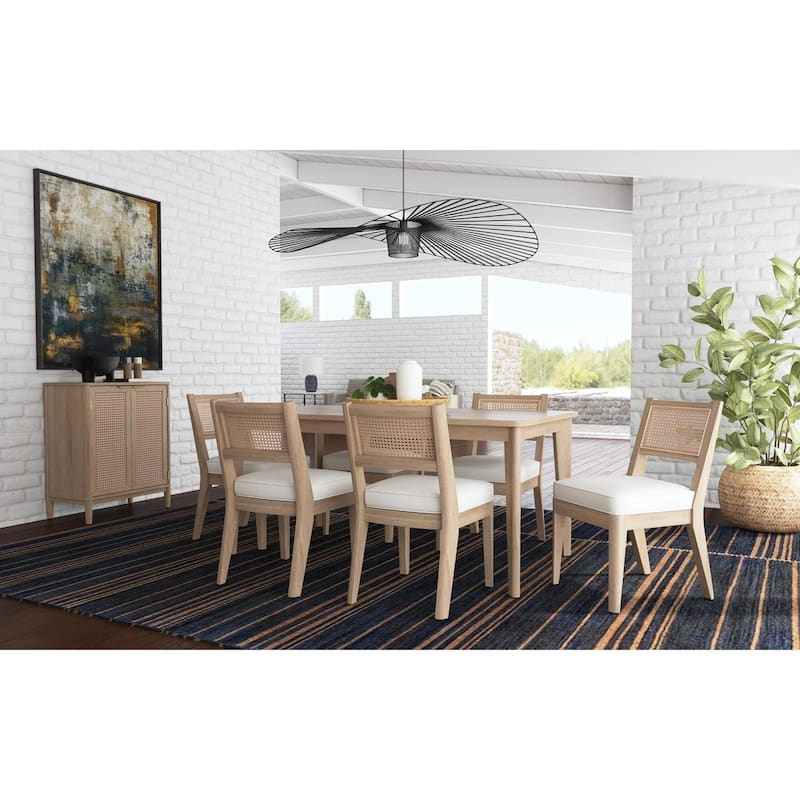 Brentwood Brown Wood Dining Armless Chair (Single Chair Only) - 19" x 33" x 21"